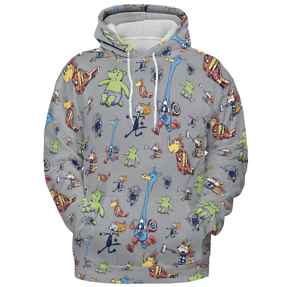 Animals Assemble Avengers All-over Print Hoodie - 2