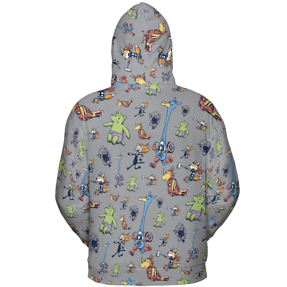 Animals Assemble Avengers All-over Print Hoodie - 4