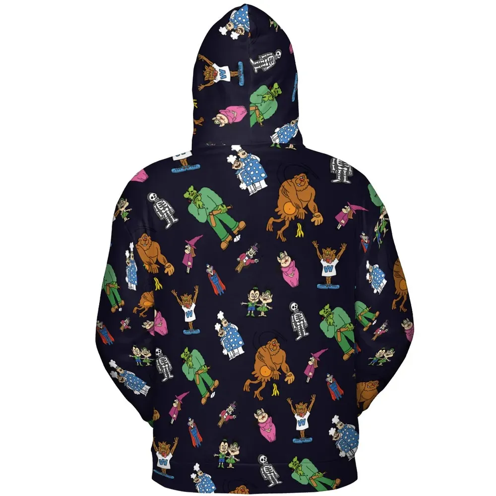 Nostalgic Food Mascots Burger Chef All-over Print Hoodie - 4