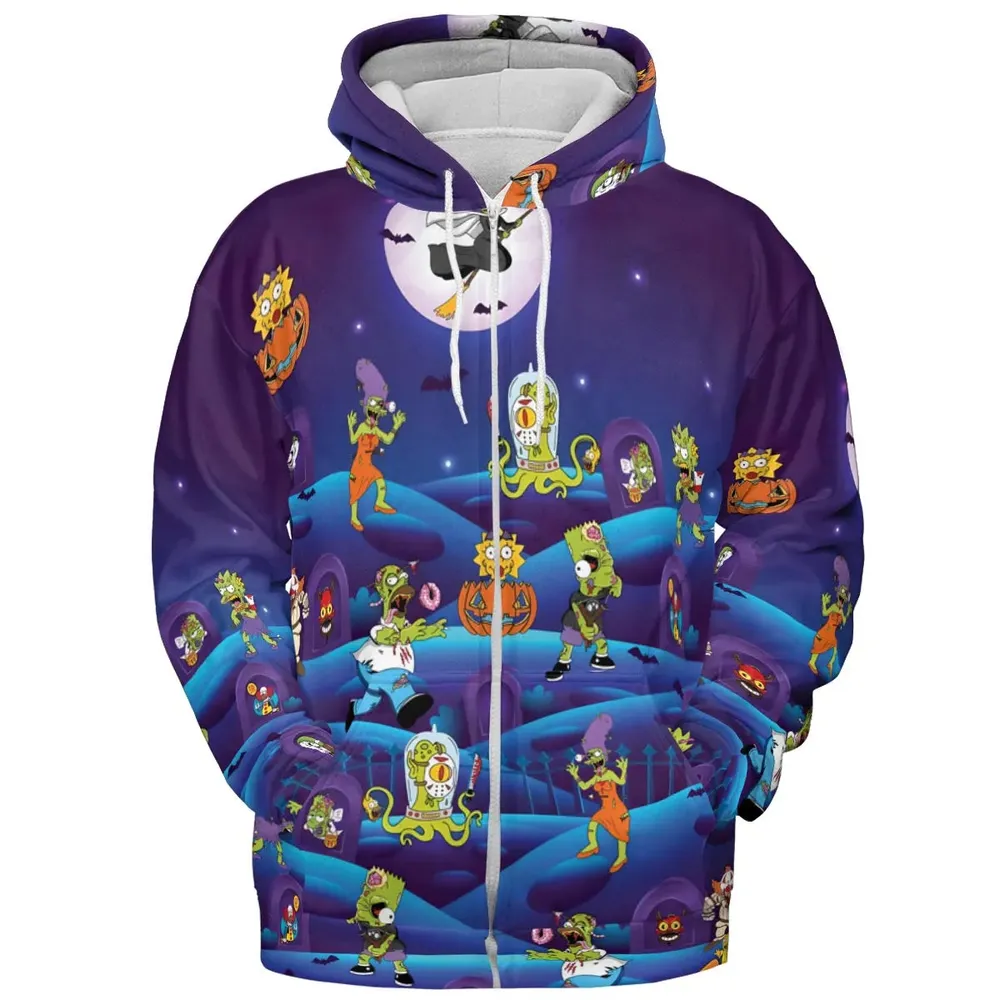 Horror Night The Simpsons All-over Print Hoodie - 3