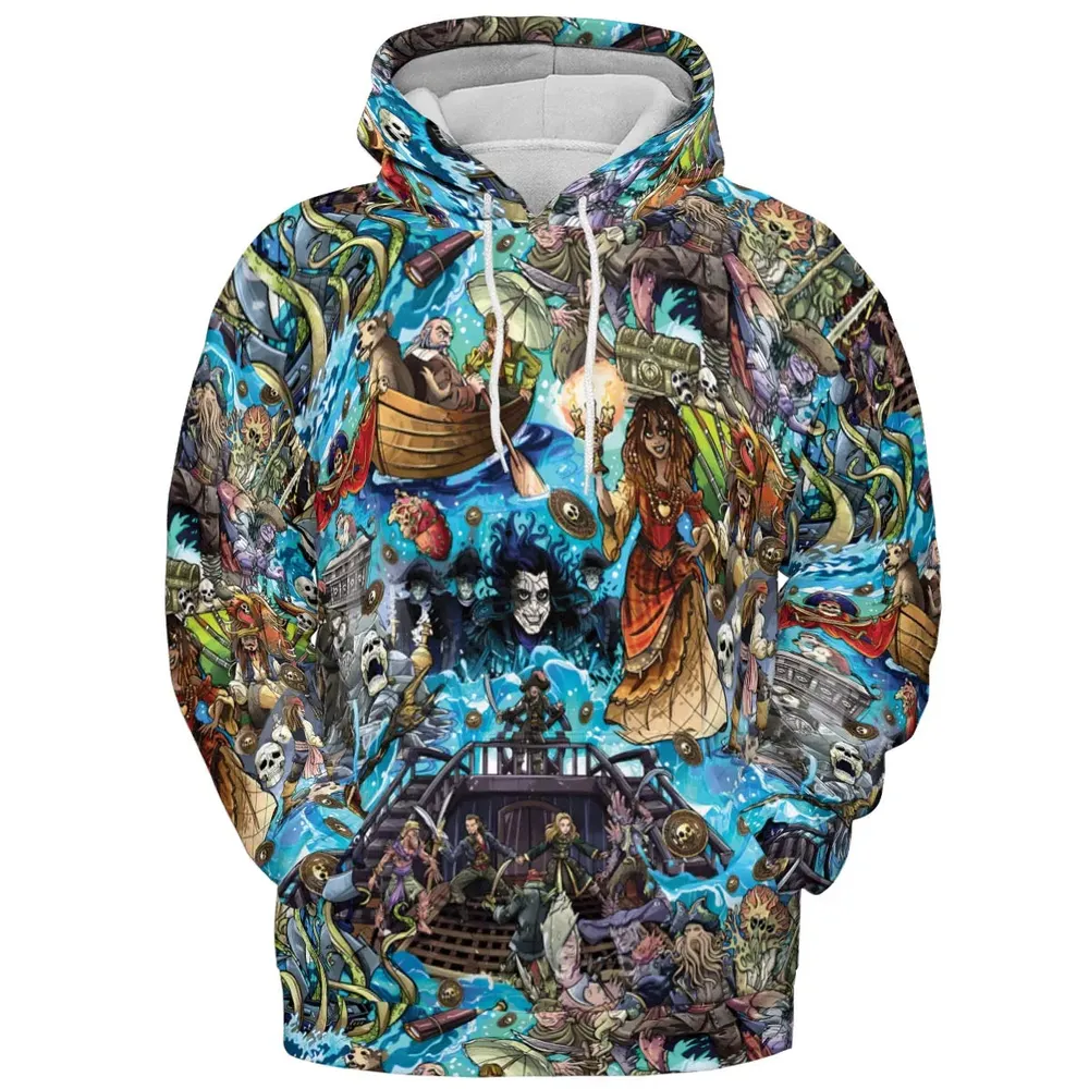 Travel And Fight Pirates of the Caribbean All-over Print Hoodie - 2