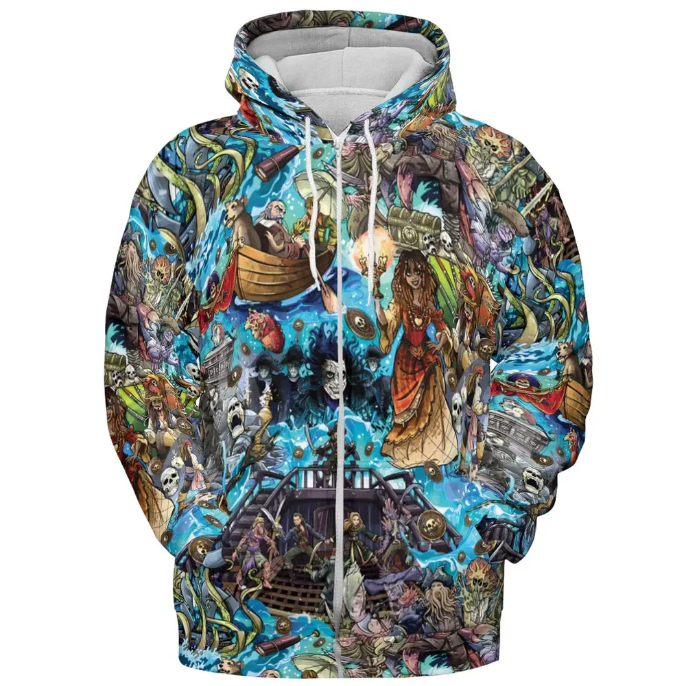 Travel And Fight Pirates of the Caribbean All-over Print Hoodie - 3
