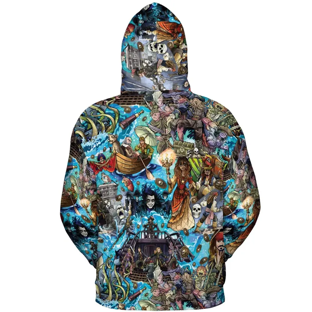 Travel And Fight Pirates of the Caribbean All-over Print Hoodie - 4