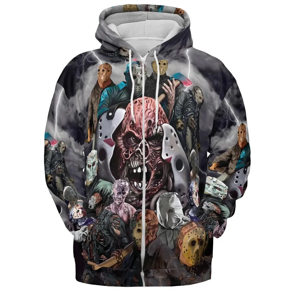 Jason Voorhees Evolution All-over Print Hoodie - 3