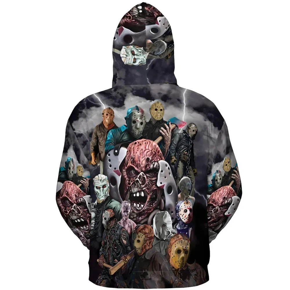 Jason Voorhees Evolution All-over Print Hoodie - 4