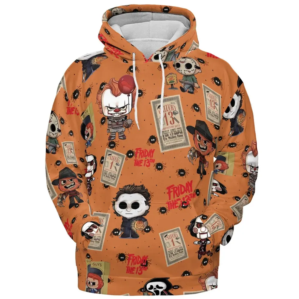 Chibi Horror Characters All-over Print Hoodie - 2