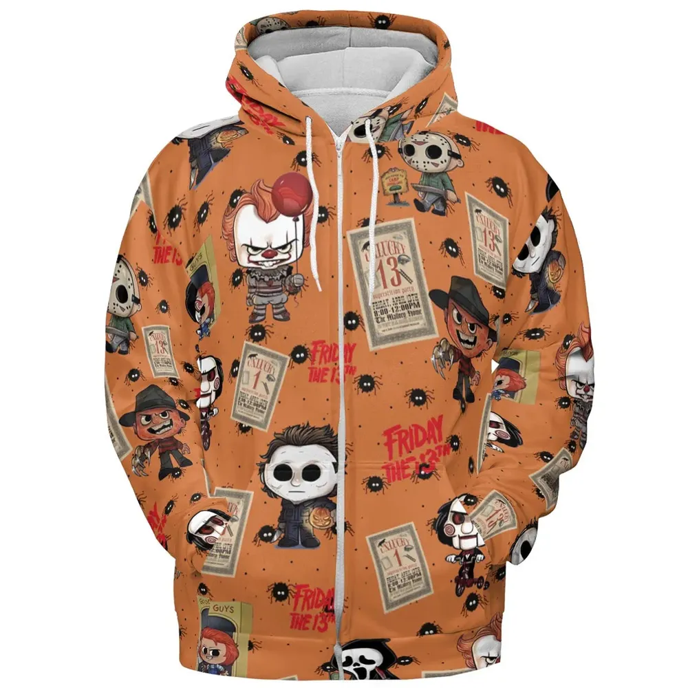 Chibi Horror Characters All-over Print Hoodie - 3