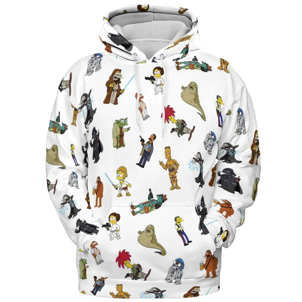 Simpsons Star Wars Mashup All-over Print Hoodie - 2