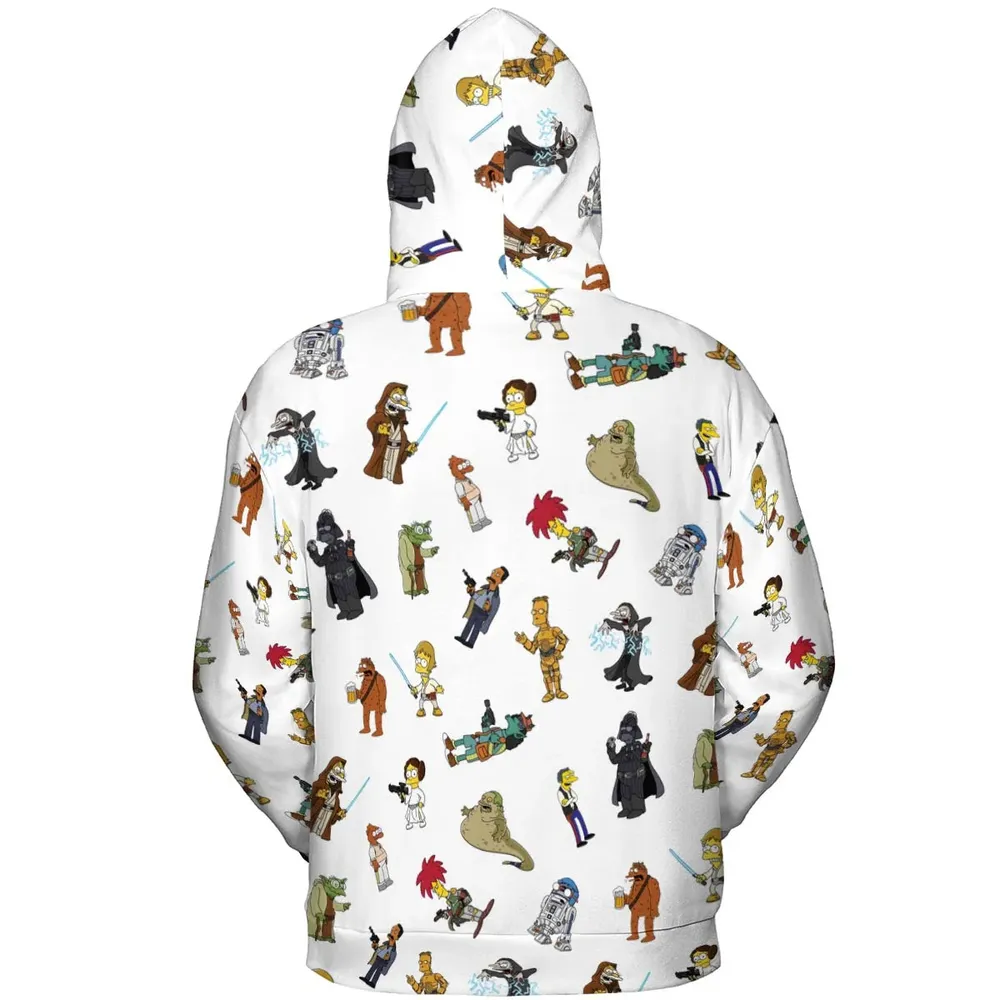 Simpsons Star Wars Mashup All-over Print Hoodie - 4