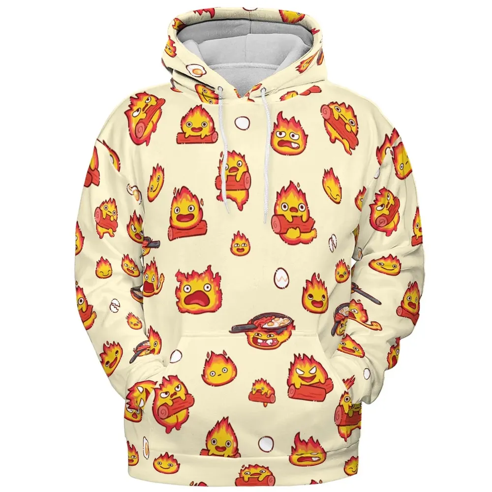 Calcifer Howl’s Moving Castle All-over Print Hoodie - 2