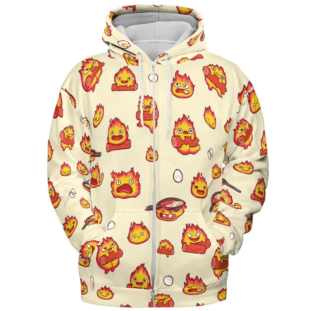 Calcifer Howl’s Moving Castle All-over Print Hoodie - 3