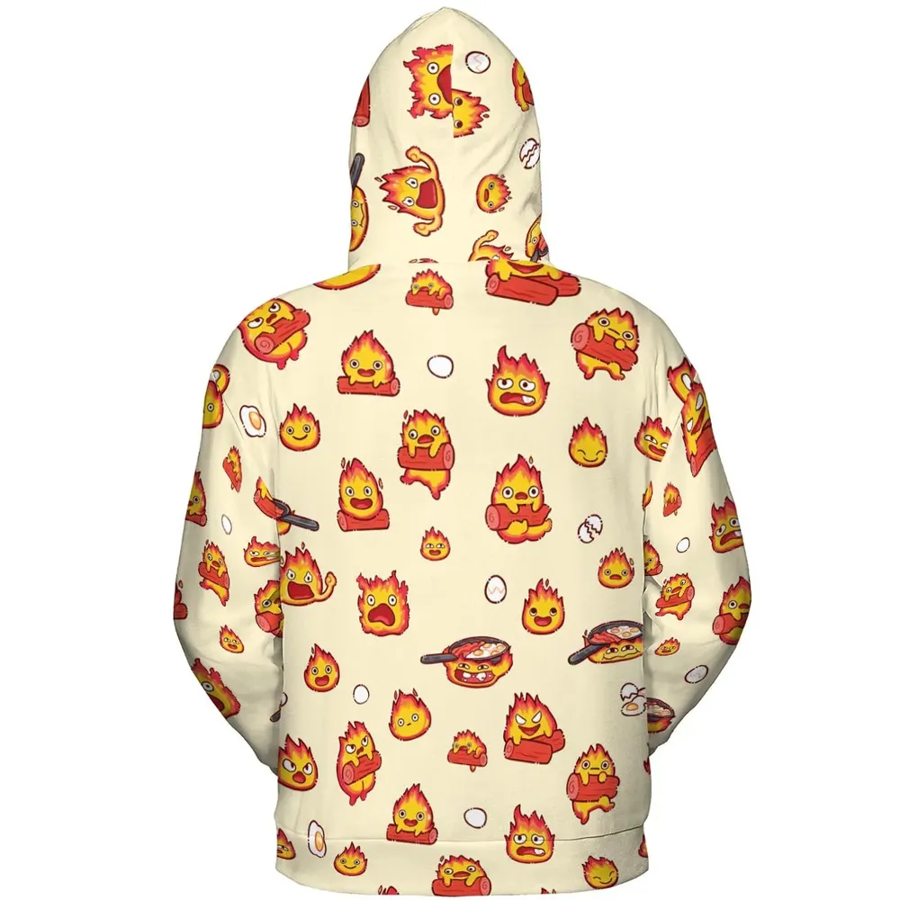 Calcifer Howl’s Moving Castle All-over Print Hoodie - 4