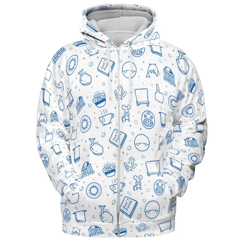 Don't Panic Life 42 The Hitchhiker's Guide to the Galaxy All-over Print Hoodie - 3
