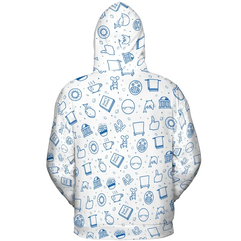 Don't Panic Life 42 The Hitchhiker's Guide to the Galaxy All-over Print Hoodie - 4