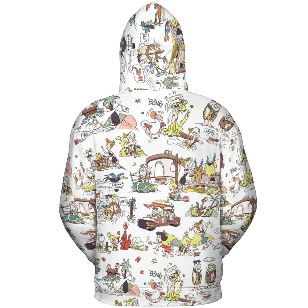 Stone Age Life The Flintstone All-over Print Hoodie - 4