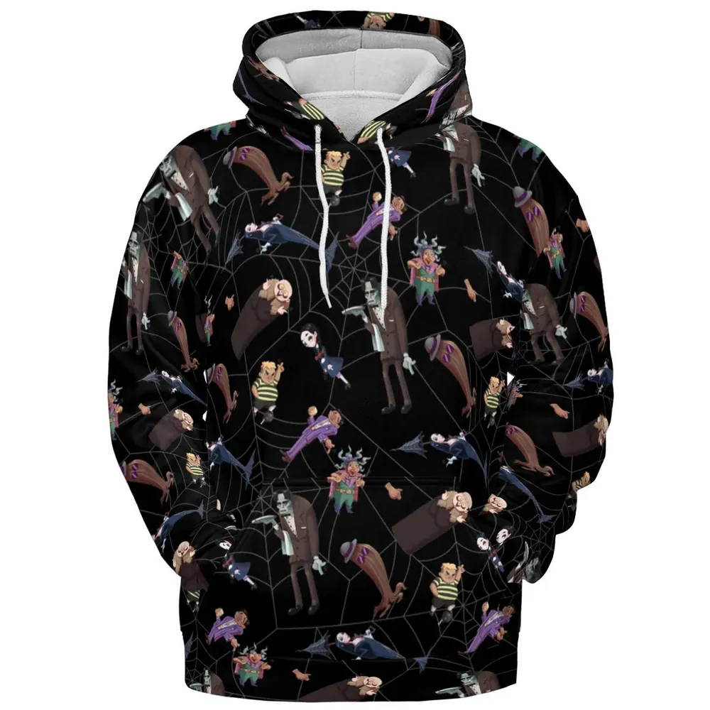 Groovie Addams Family  Cartoon Characters All-over Print Hoodie - 2