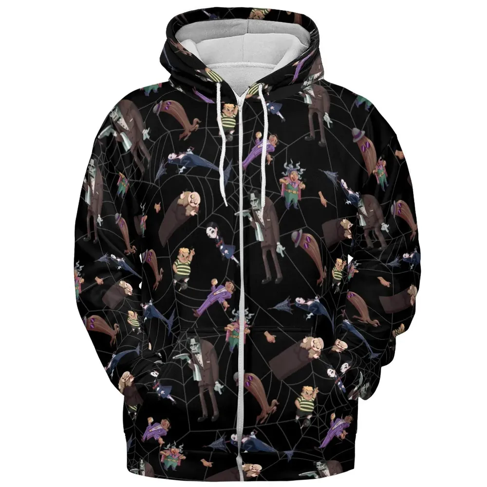 Groovie Addams Family  Cartoon Characters All-over Print Hoodie - 3