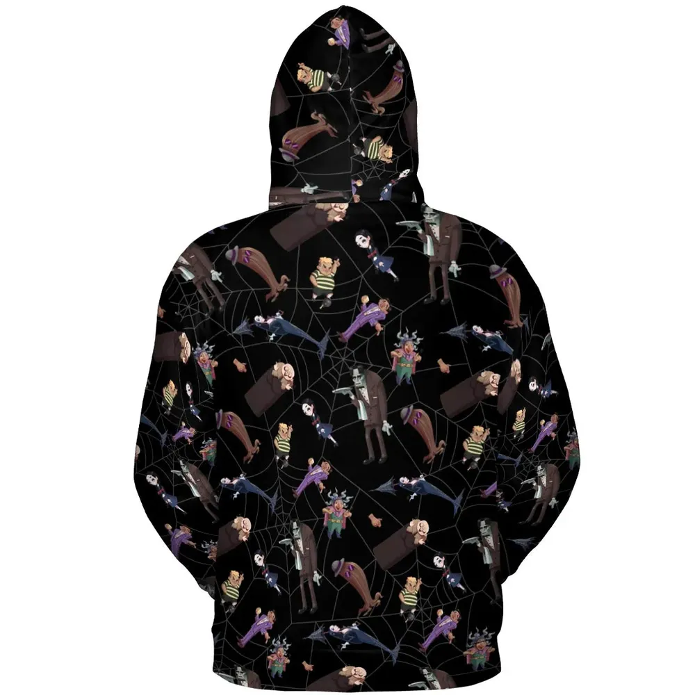 Groovie Addams Family  Cartoon Characters All-over Print Hoodie - 4