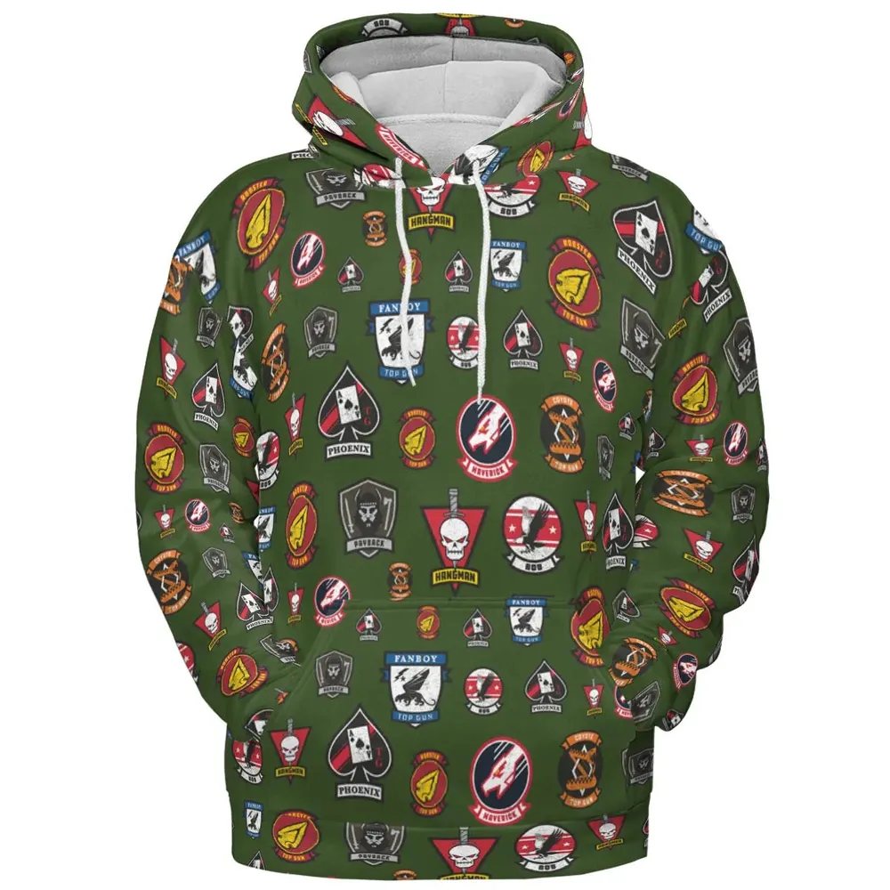 Top Gun Badge All-over Print Hoodie - 2