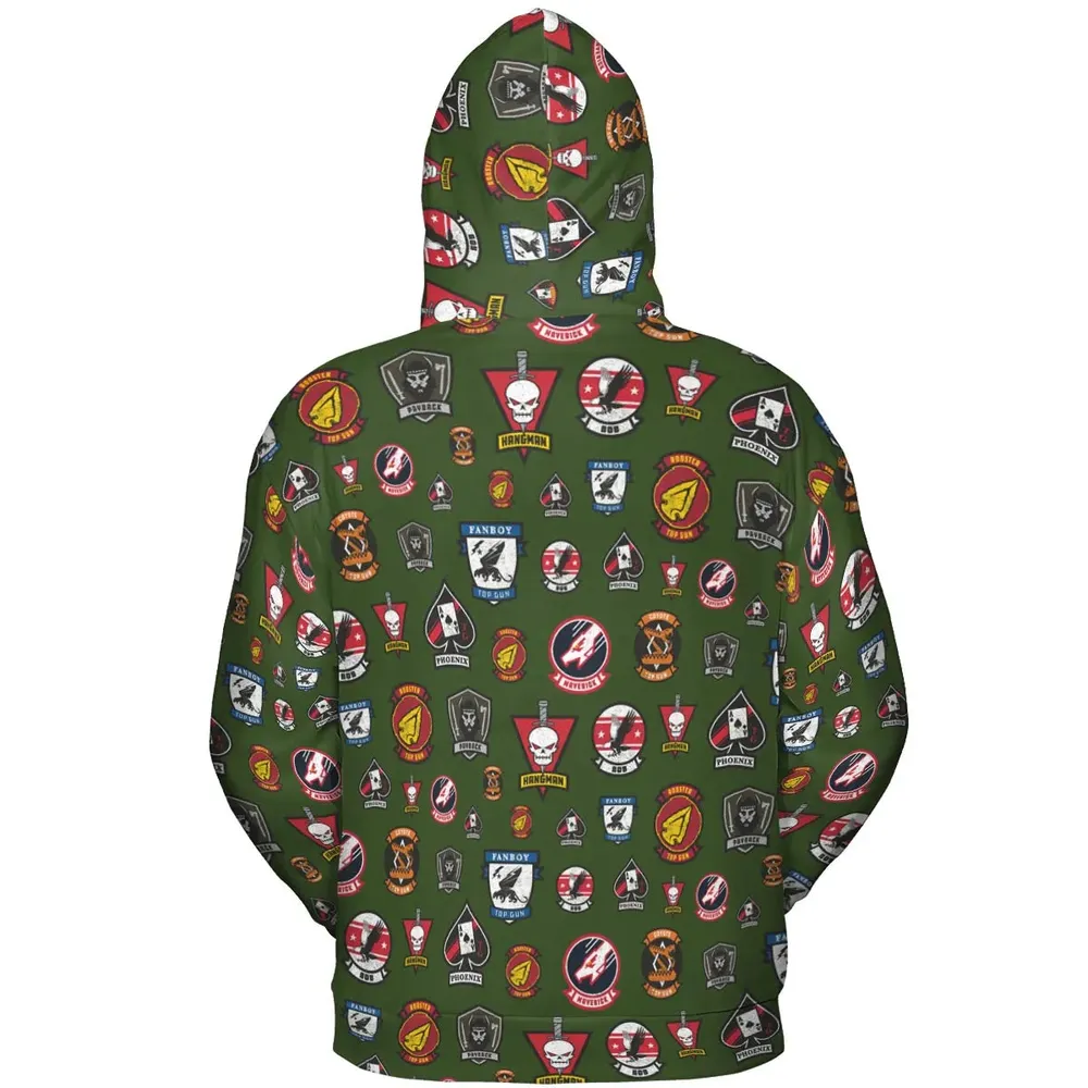 Top Gun Badge All-over Print Hoodie - 4