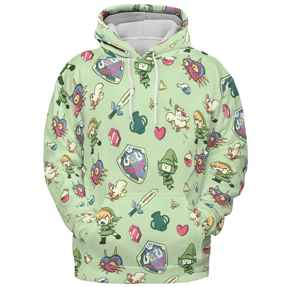 Let's Roll Link The Legend of Zelda All-over Print Hoodie - 2