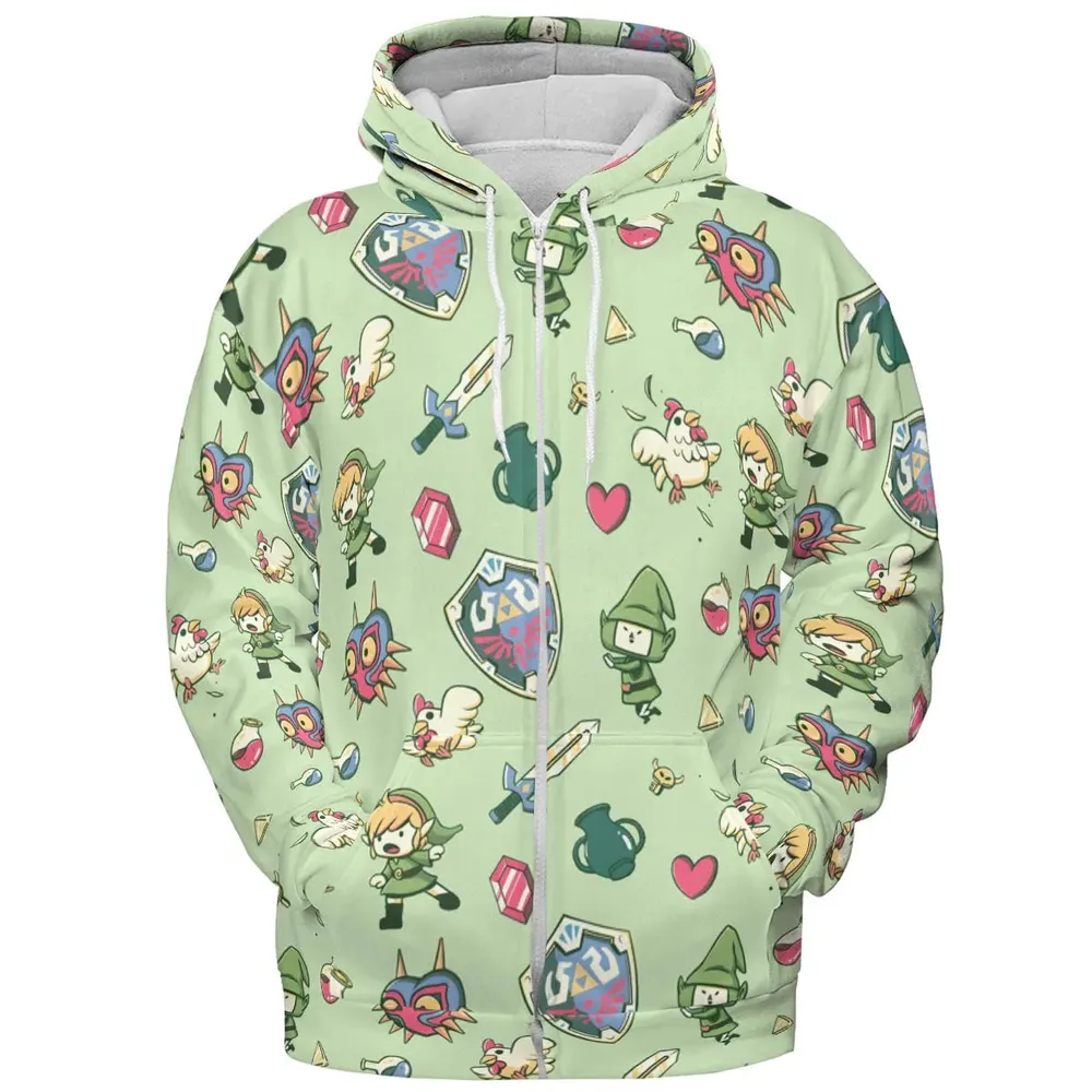 Let's Roll Link The Legend of Zelda All-over Print Hoodie - 3