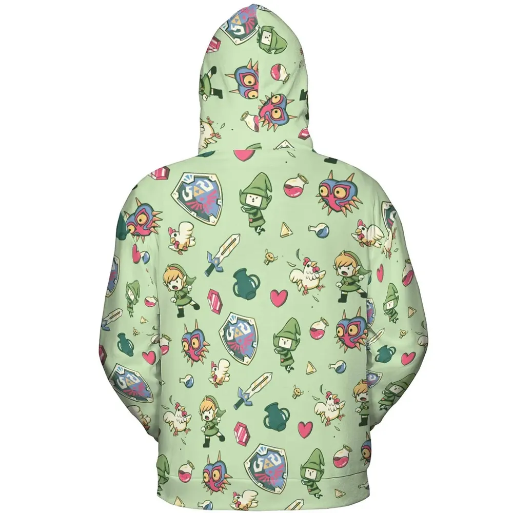 Let's Roll Link The Legend of Zelda All-over Print Hoodie - 4