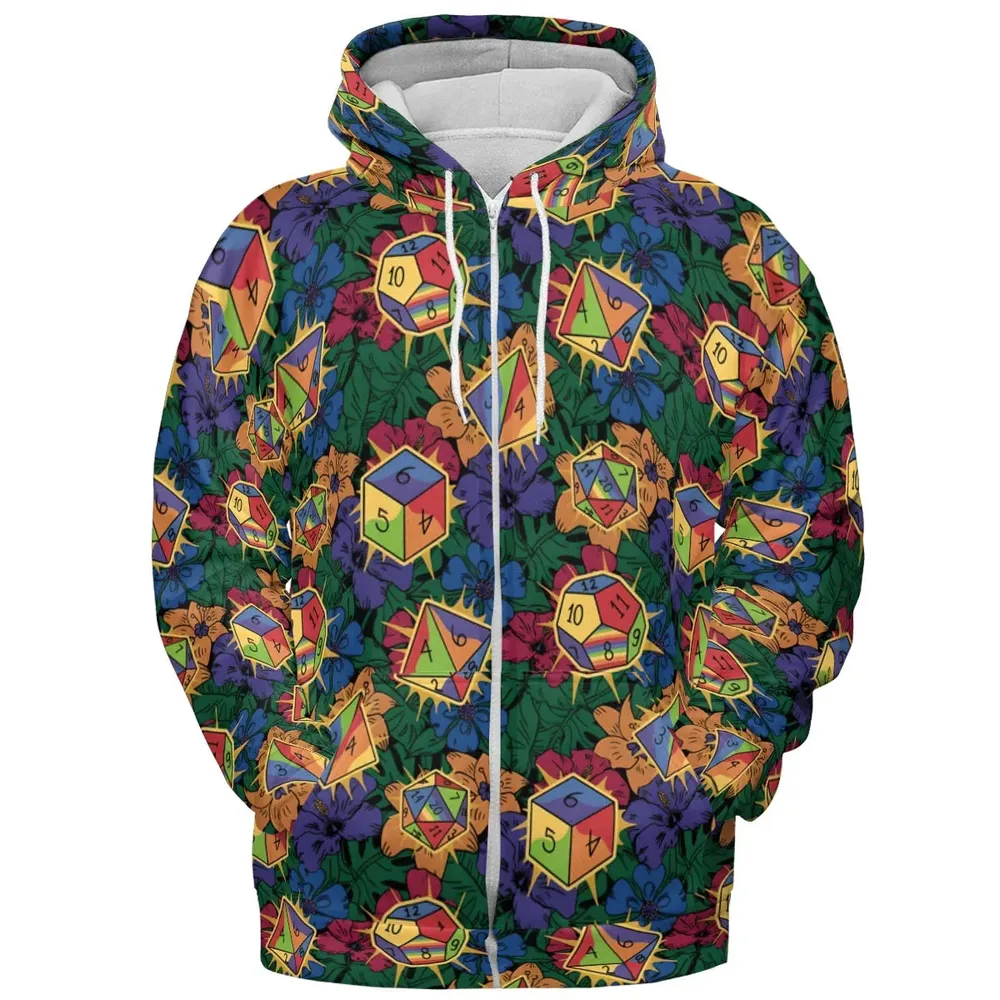 Tropical Dice DnD All-over Print Hoodie - 3