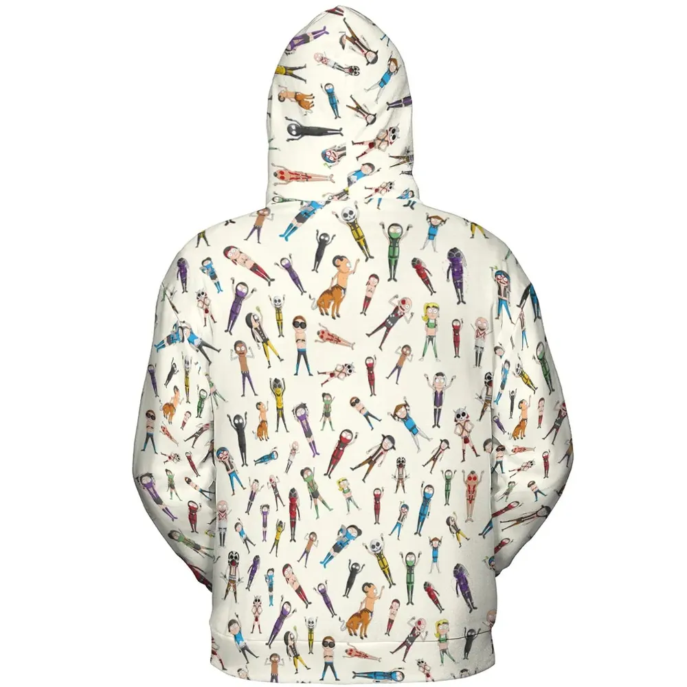 Morty Kombat Morty and Mortal Kombat Mashup All-over Print Hoodie - 4