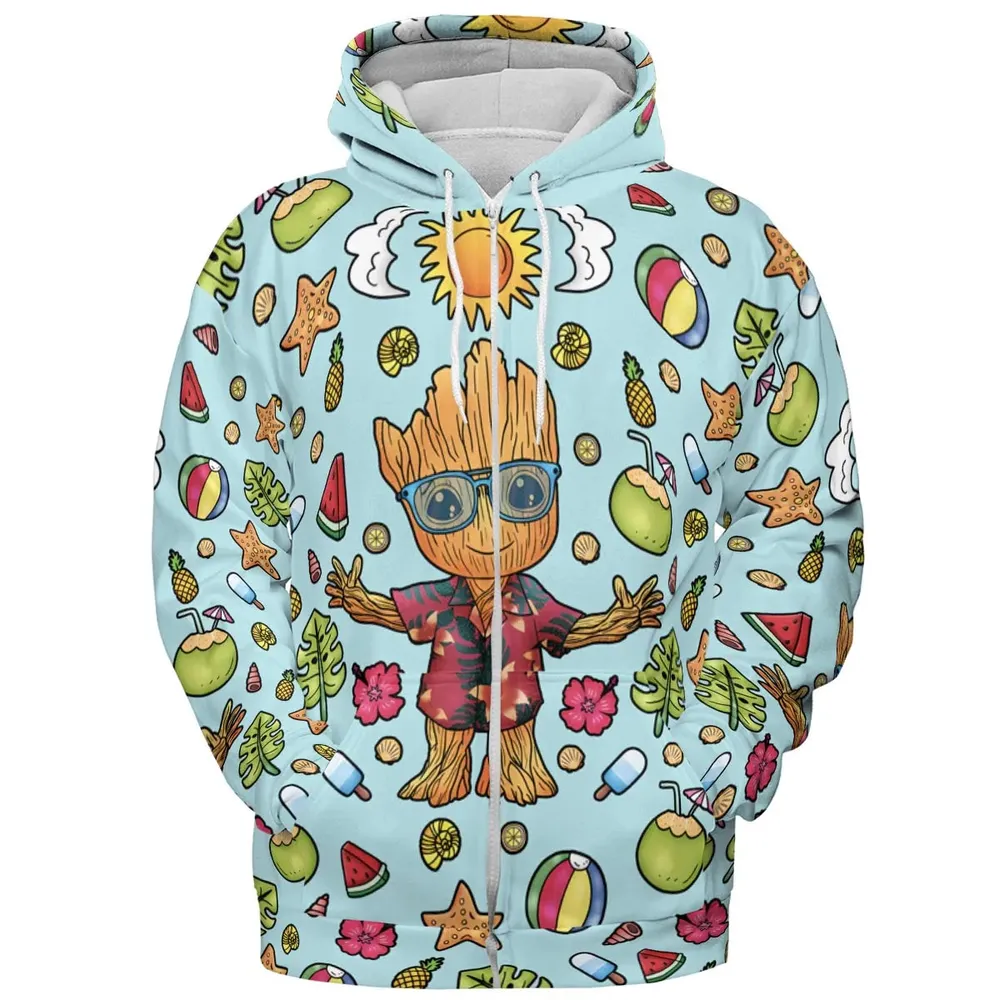 Summer Galaxy Groot All-over Print Hoodie - 3