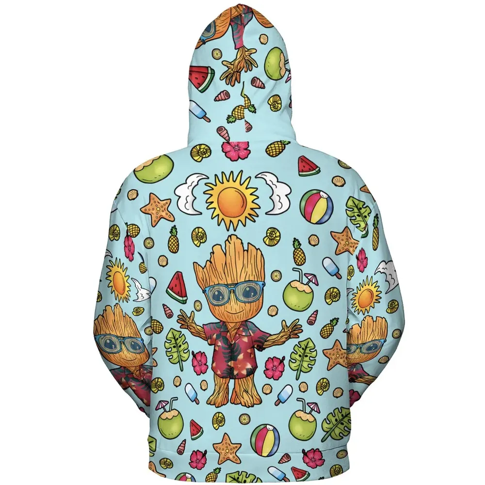 Summer Galaxy Groot All-over Print Hoodie - 4