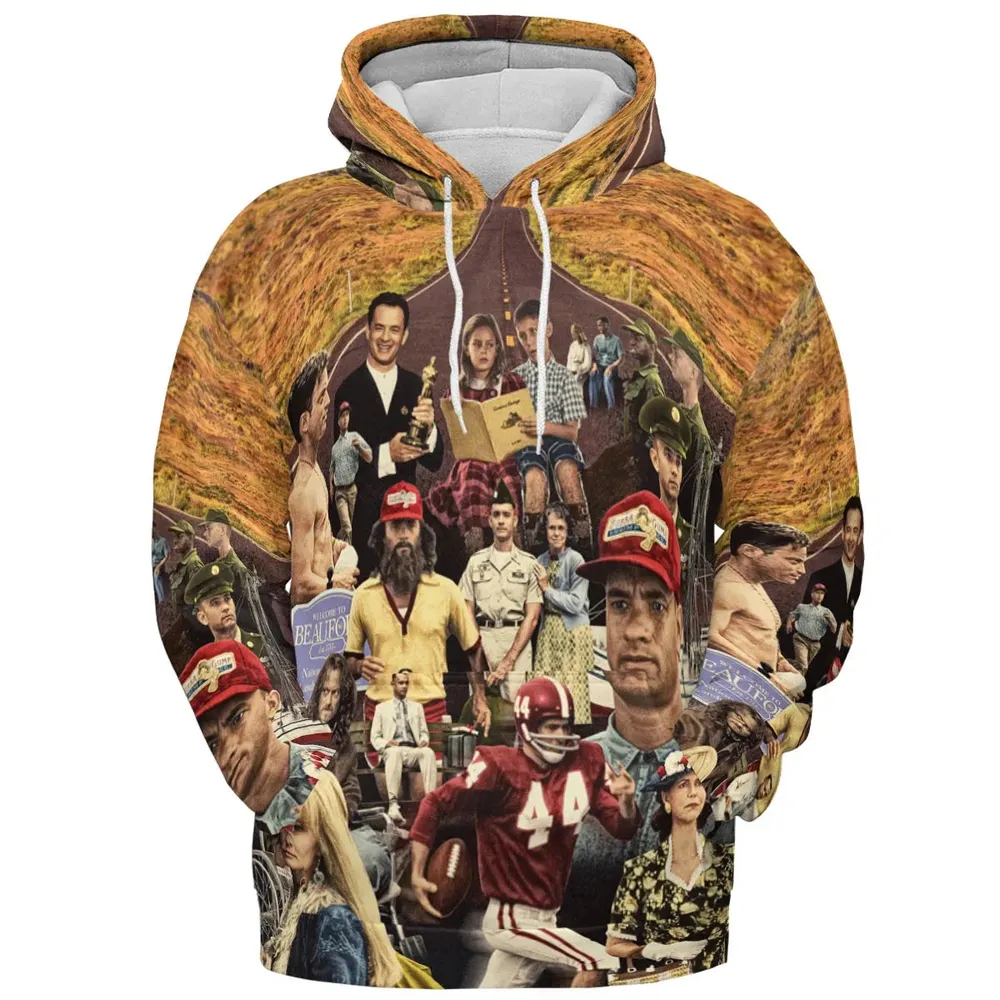 Forrest Gump's Journey Collage All-over Print Hoodie - 2