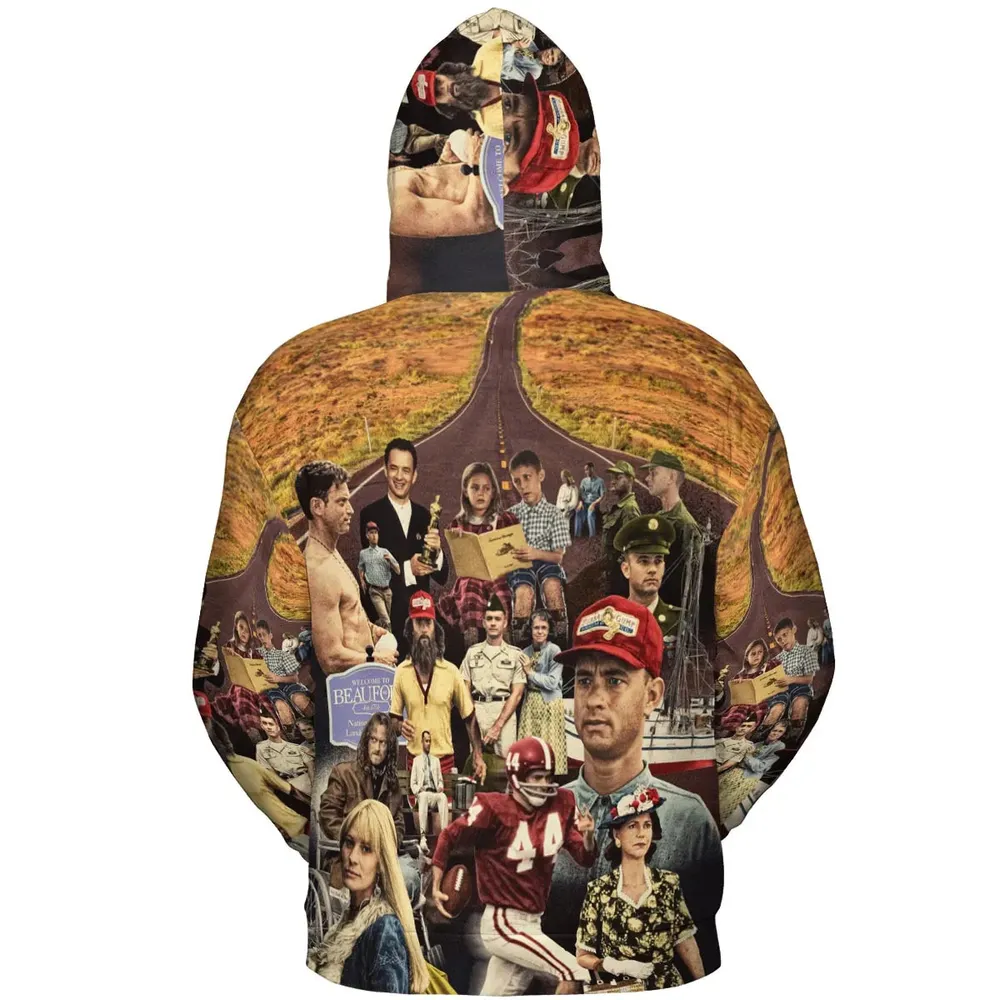 Forrest Gump's Journey Collage All-over Print Hoodie - 4