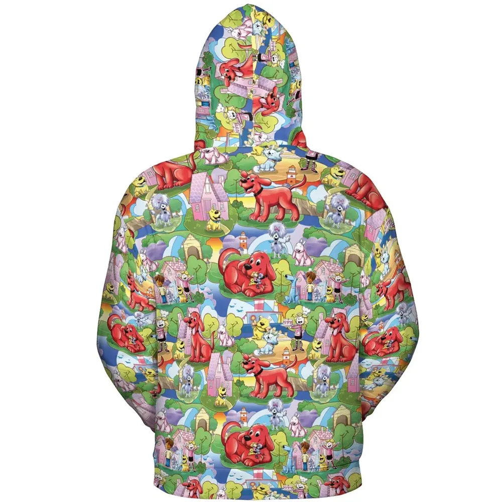 Clifford The Big Red Dog Seamless All-over Print Hoodie - 4