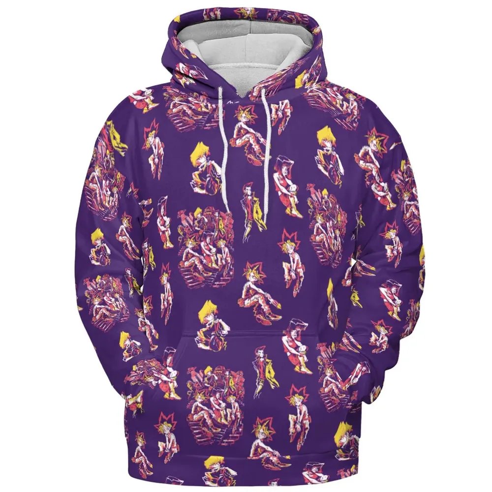 Yu Gi Oh Characters Patterns All-over Print Hoodie - 2