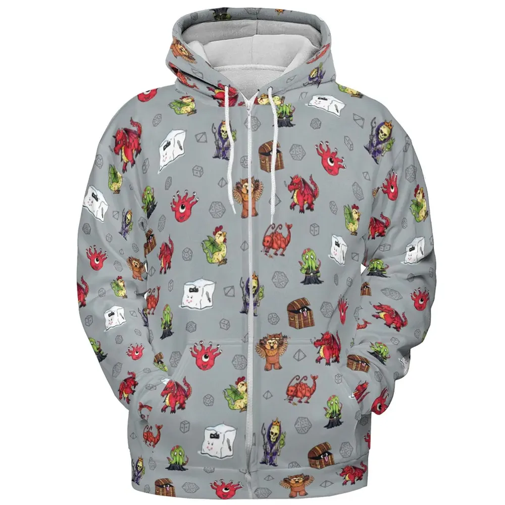 Little Monsters DnD All-over Print Hoodie - 3