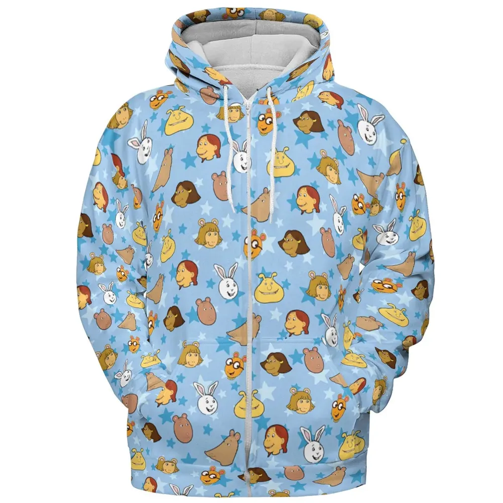 Arthur Characters All-over Print Hoodie - 3