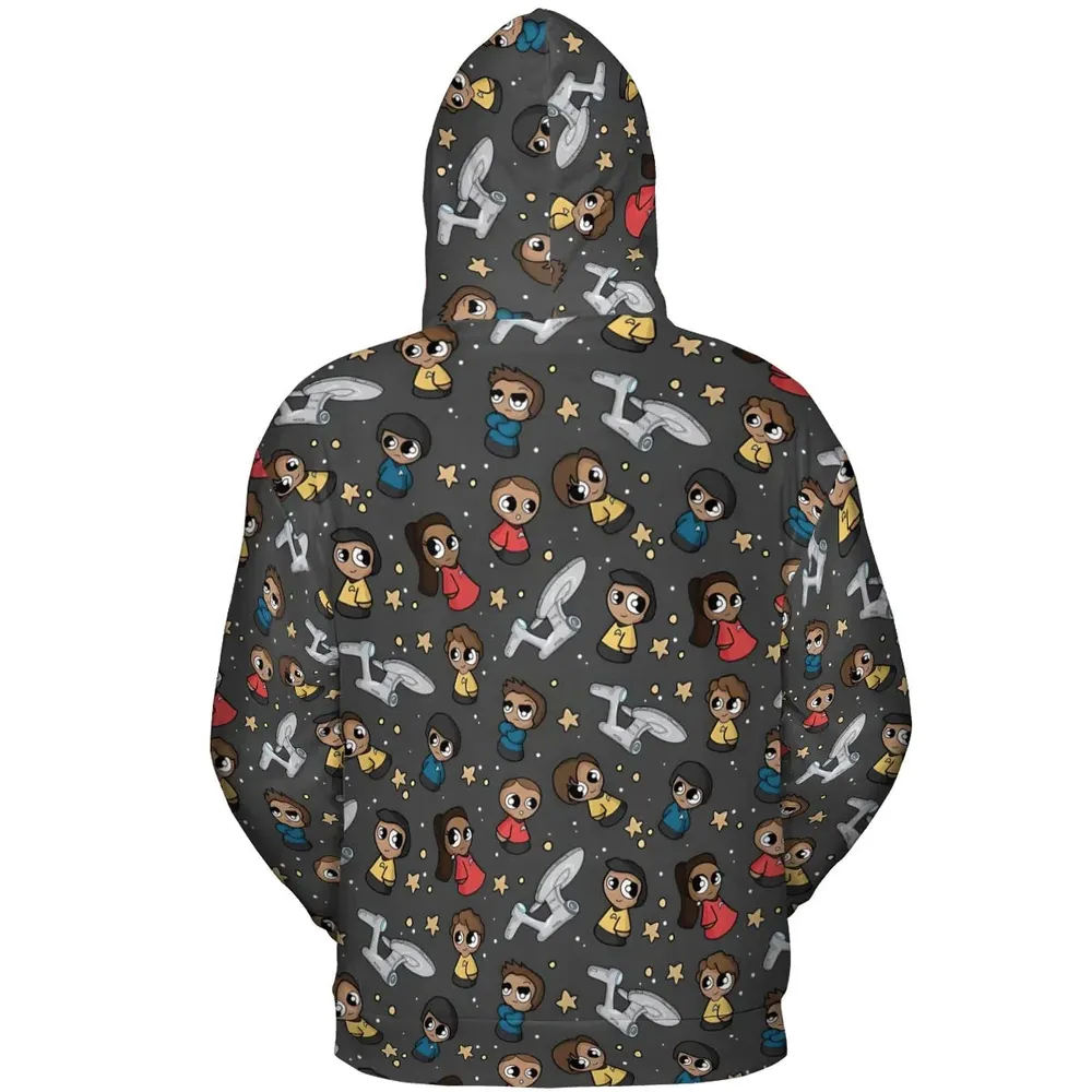 Cute Space Star Trek All-over Print Hoodie - 4