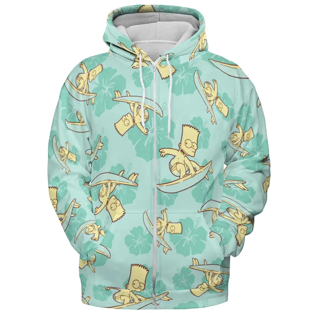 Surfing Simpsons The Simpsons All-over Print Hoodie - 3