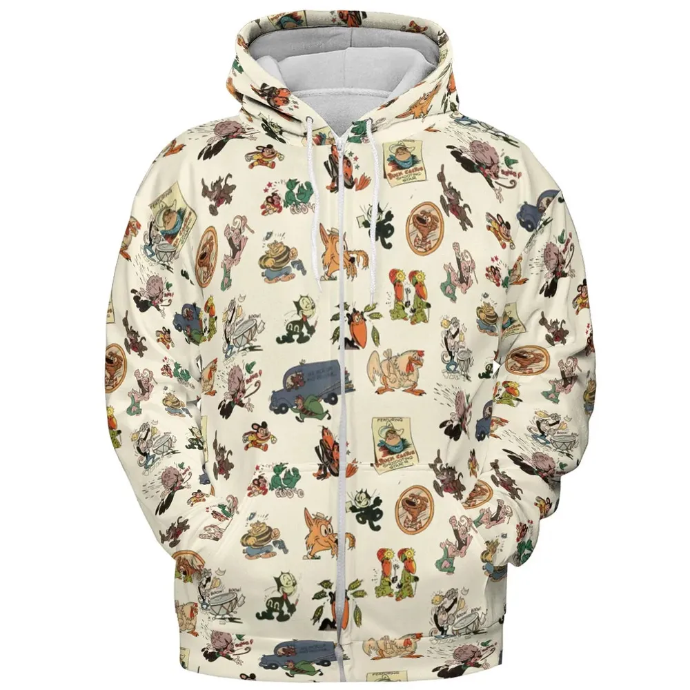 Nostalgia Terrytoons Characters All-over Print Hoodie - 3