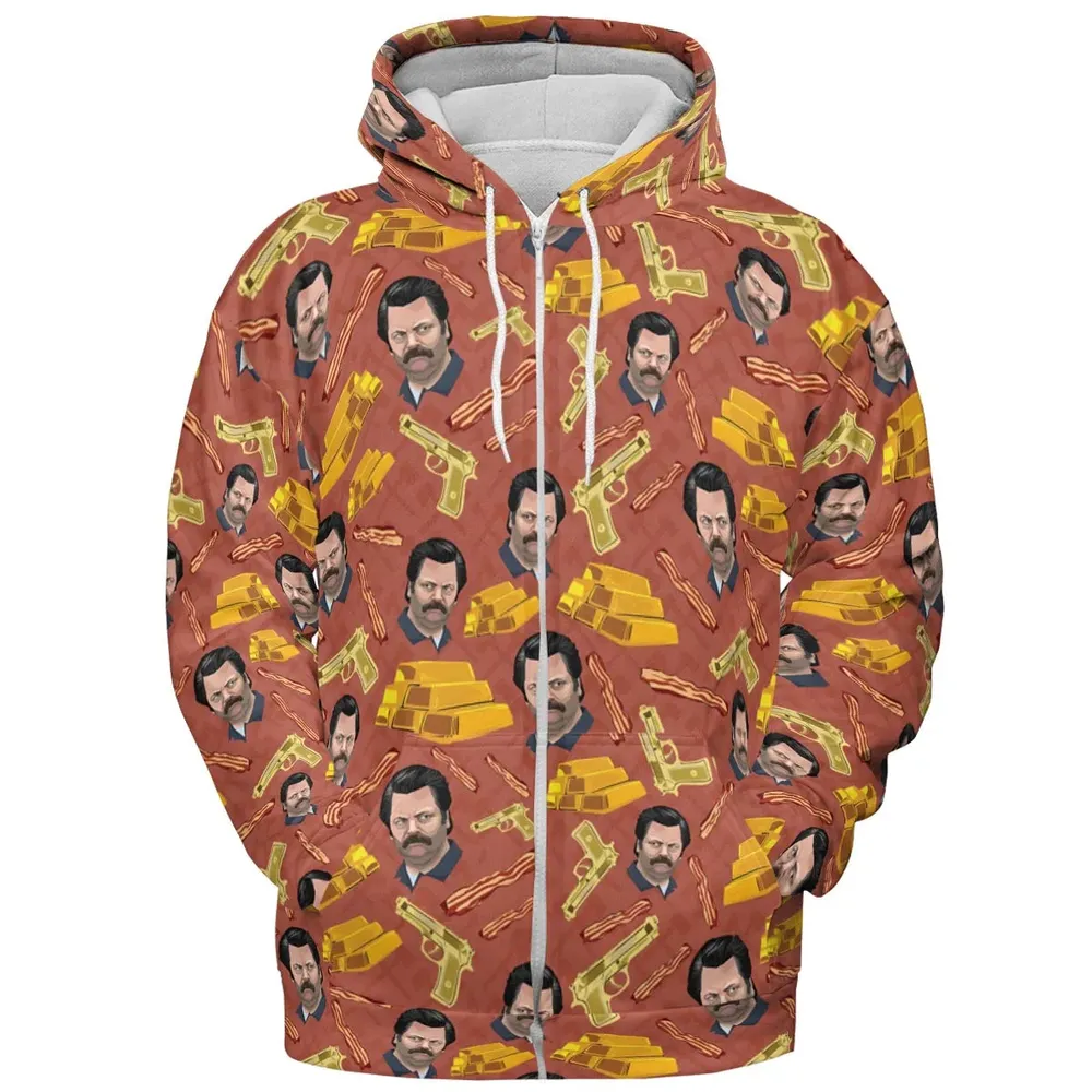A Swan Song Parks and Recreation All-over Print Hoodie - 3
