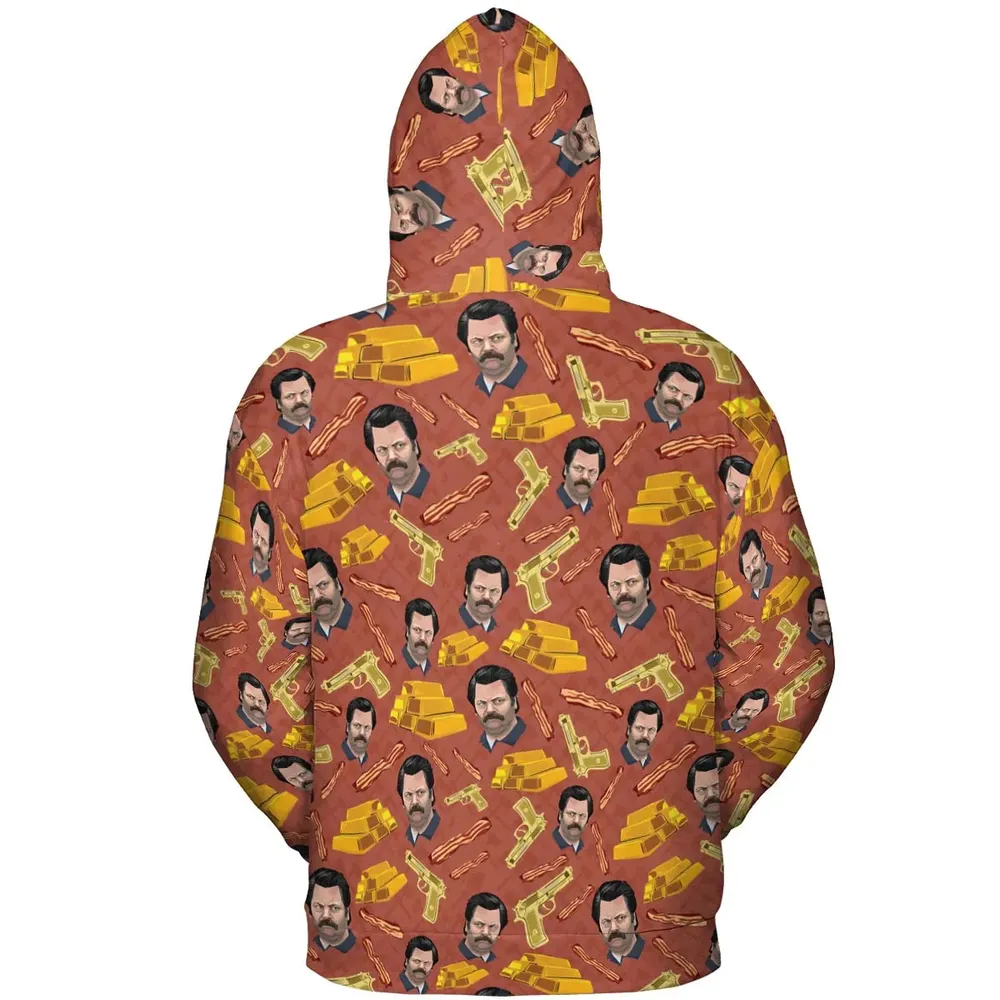 A Swan Song Parks and Recreation All-over Print Hoodie - 4
