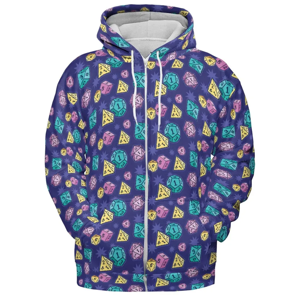 Pixel Dice DnD All-over Print Hoodie - 3