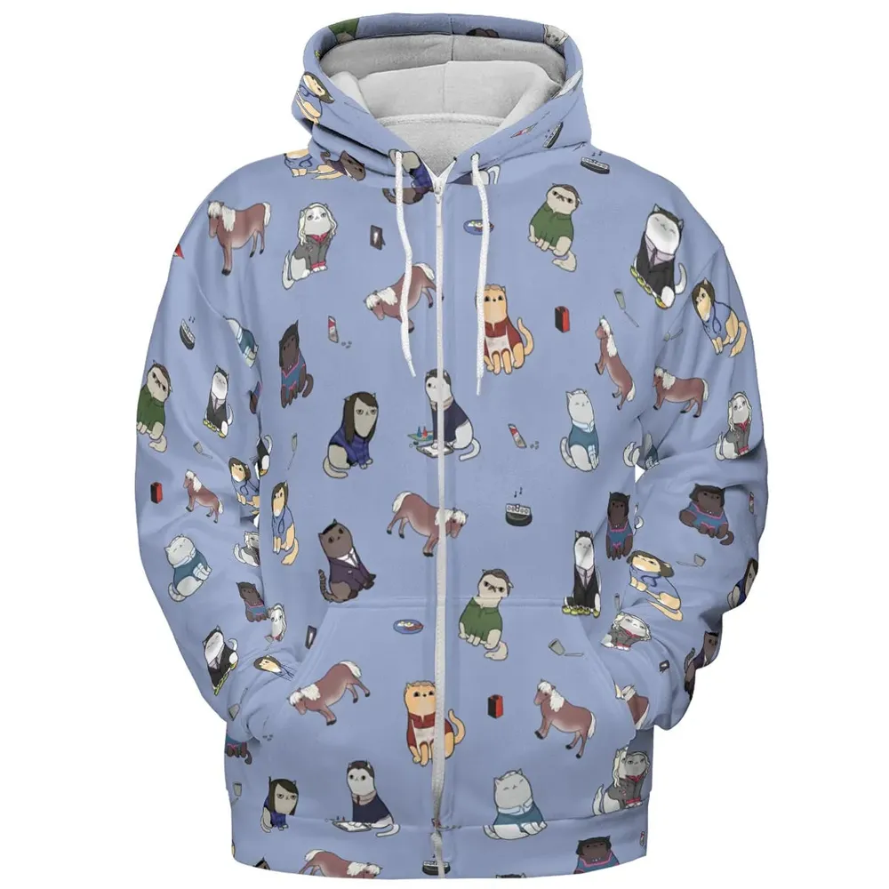 Purrs and Recreation Parks and Recreation All-over Print Hoodie - 3