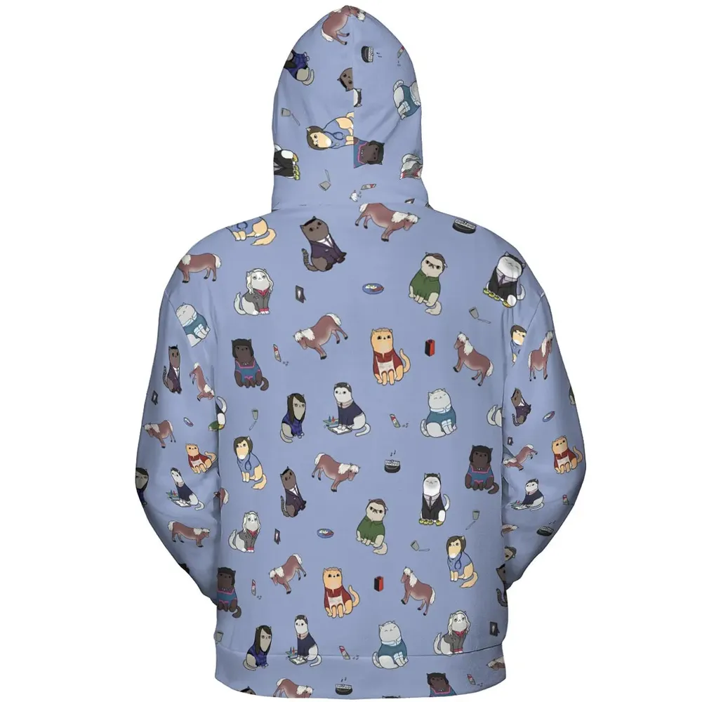 Purrs and Recreation Parks and Recreation All-over Print Hoodie - 4