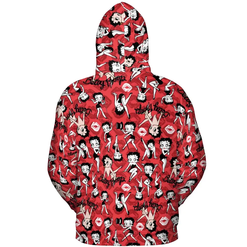 Betty Boop Singer Cartoon Sexy All-over Print Hoodie - 4