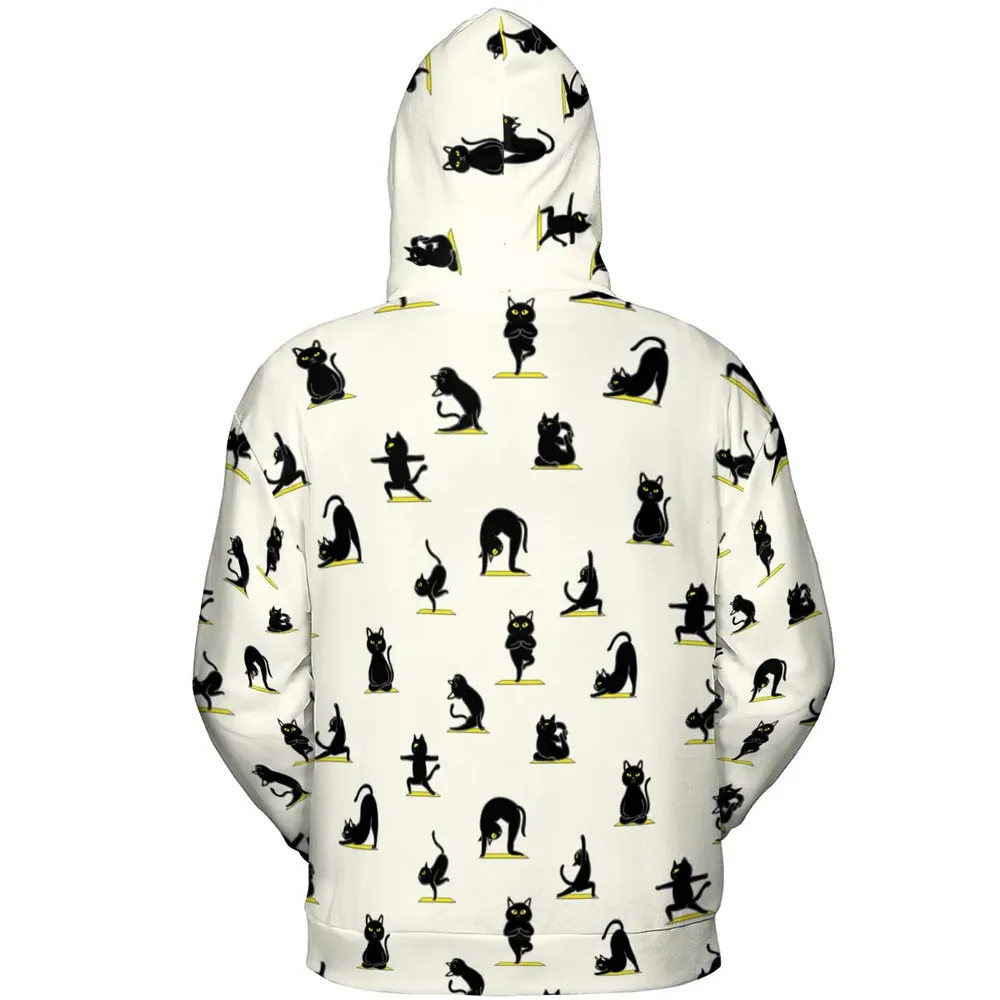 Bombay Cat Yoga Pattern All-over Print Hoodie - 4