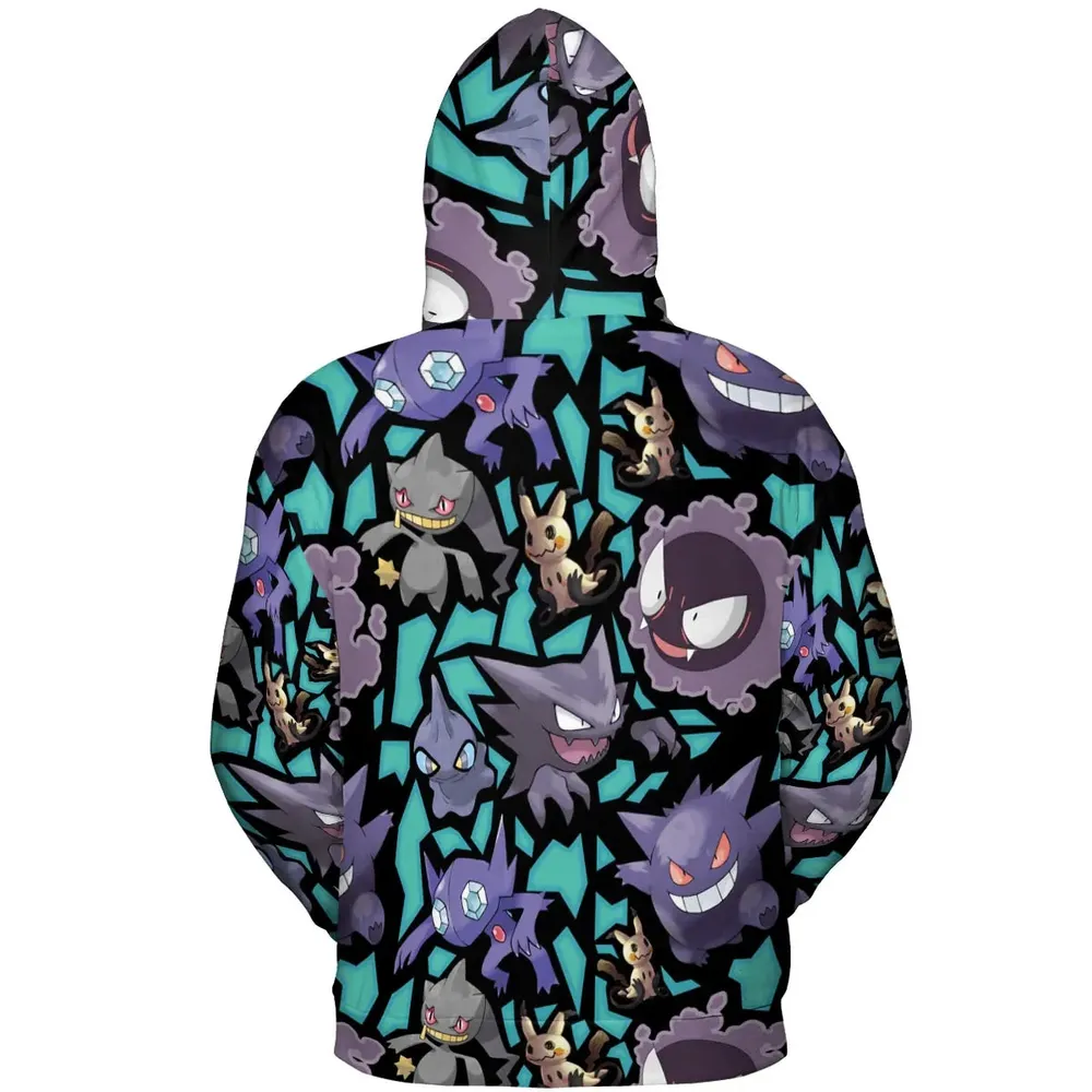 Ghost Type Pokemon All-over Print Hoodie - 4