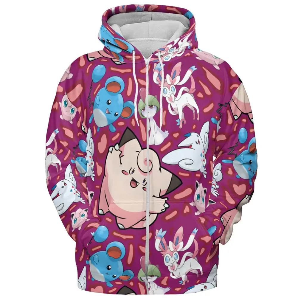 Fairy Type Pokemon All-over Print Hoodie - 3