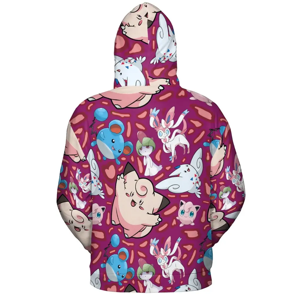 Fairy Type Pokemon All-over Print Hoodie - 4